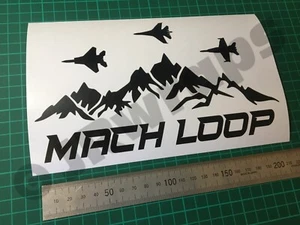 Pegatinas MACH LOOP calcomanías avión avión de combate 210x120 mm coche negro mate - Imagen 1 de 5