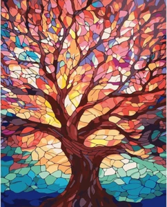 Paint by Number for Adults Beginner,Tree of Life Acrylic Watercolor Paint by Num - Picture 1 of 7