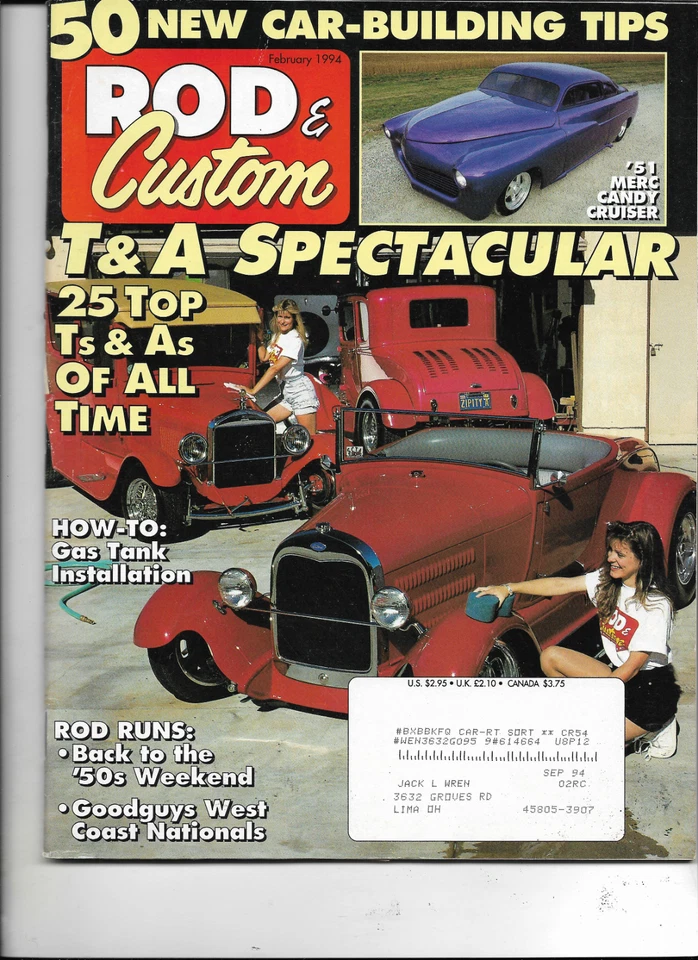 ROD & CUSTOM MAGAZINE------FEBRUARY  1994 - Image 1 of 1