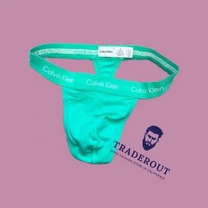 Calvin Klein CK mens new green cotton stretch thong underwear S M L XL 2XL - Picture 1 of 6