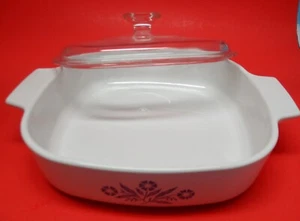 Cazuela y tapa cuadrada A-8-B vTG Corning Ware AZUL ACIANO 1-3/4 cuartos - Imagen 1 de 5