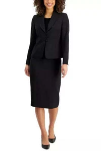 Le Suit Shawl-Collar Seamed Skirt Suit ( Plus Size ) - Picture 1 of 2