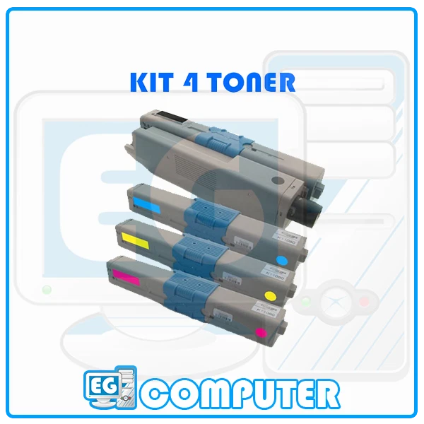 KIT 4 PEZZI TONER COMPATIBILE PER OKI C301DN C321DN MC332DN MC342DN MC342DNW