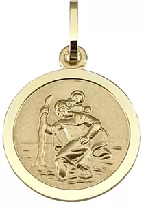 Anhänger Christopherus 585 Gold Christophorus 14 Karat Qualität Gelbgold Unisex - Bild 1 von 3