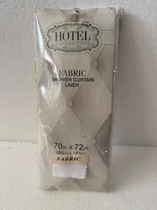 HOTEL COLLECTION FABRIC SHOWER CURTAIN LINER (WHITE) - Picture 1 of 3