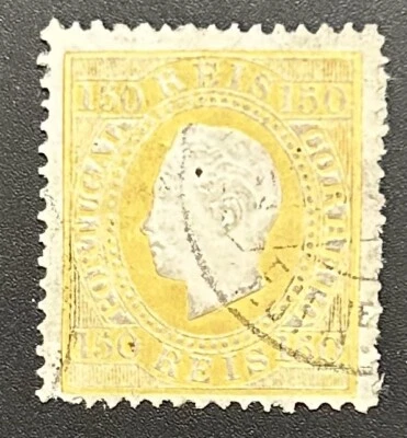 Portugal: 1880. Juego de 1 usado SC #48b, visto aquí. Cat $ 13.00 #09-10259 Foto 1 de 2