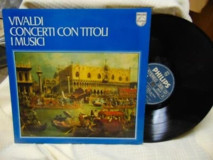 ANTONIO VIVALDI CONCERTI CON TITOLI I MUSICI DUTCH IMPORT LP MICHELANGELO ABBADO - Picture 1 of 2