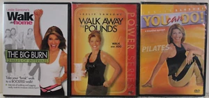 3 Leslie Sansone walking workout DVD lot The Big Burn intervals pilates walk - Bild 1 von 5