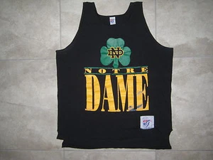 Canottiera vintage The GAME NOTRE DAME combattimento calcio irlandese spiaggia USATA - Foto 1 di 12