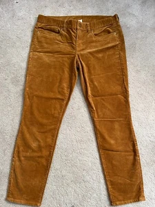 J. PANTALONES DE PANA ELÁSTICOS MOSTAZA DORADOS CREW Damas 30 Medianos - Imagen 1 de 5