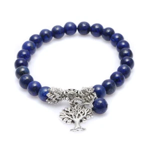 Unique Natural Energy Stone Life Tree Lapis lazuli Bracelet - Picture 1 of 5