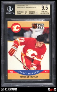 POP 1: Sergei Makarov BGS 9.5: 1990-91 Pro Set Rookie of the Year Card Gisto - Picture 1 of 3