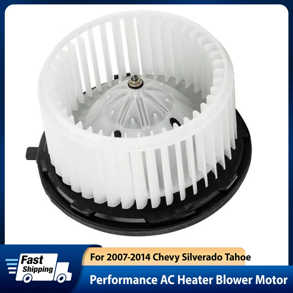 A/C Heater Blower Motor w/Fan Cage for Chevy Silverado 1500 2500 3500 GMC Sierra Foto 1 de 4