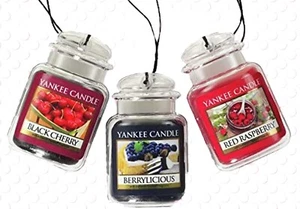 Yankee Candle Car Jar Ultimate 3-Pack ~ BLACK CHERRY~RED RASPBERRY~BERRYLICIOUS - Picture 1 of 2