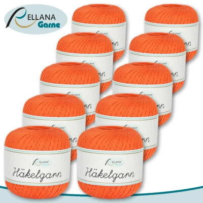 Rellana 10x50 g Häkelgarn |24| 100% Baumwolle mercerisiert und gasiert Amigurumi - Bild 1 von 2