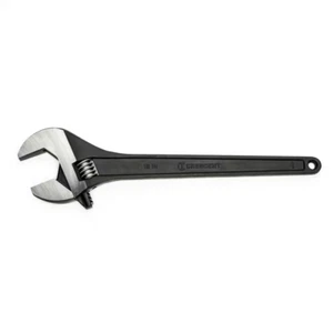 Adjustable Wrench 18 in Heavy Duty Black Oxide Steel Wide Jaw Grip Crescent - Picture 1 of 8