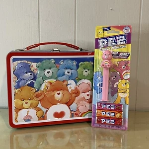 Care Bears Fun Box ~ stabile Aufbewahrungsbox aus Blech mit Kunststoffgriff & Cheer Bear Pez - Bild 1 von 11