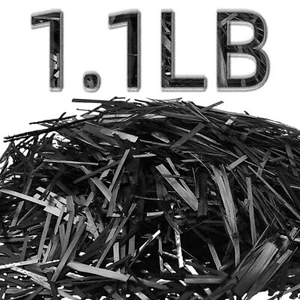 1 lb 1" Chopped Carbon Fiber Kit Black for Reinforcement and DIY Projects - Picture 1 of 7