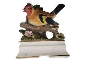 VINTAGE TOWLE FINE PORCELAIN MUSIC BOX w/ BIRD ON BRANCH - Picture 1 of 4