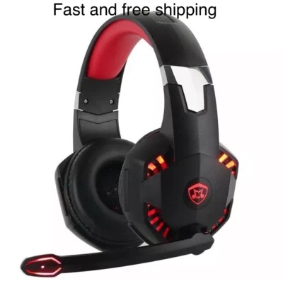 Headphones Wired with Mic and Noise Cancellation Gaming Led light Headset - Image 1 of 4