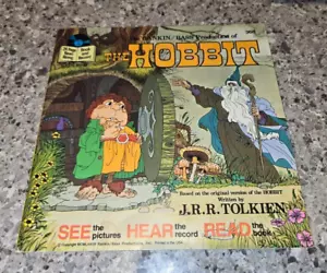The Hobbit Book and Record, 1977 24 PAGE Read-Along, J.R.R. Tolkien Disneyland - Picture 1 of 4