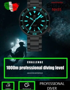 🤿 Addiesdive mov. Seiko NH35 Orologio Automatico Subacqueo professionale 1000m. - Foto 1 di 24