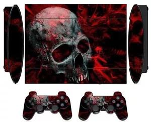Skull 251 Skin Sticker for PS3 PlayStation 3 Super Slim with 2 controller skins - Picture 1 of 1