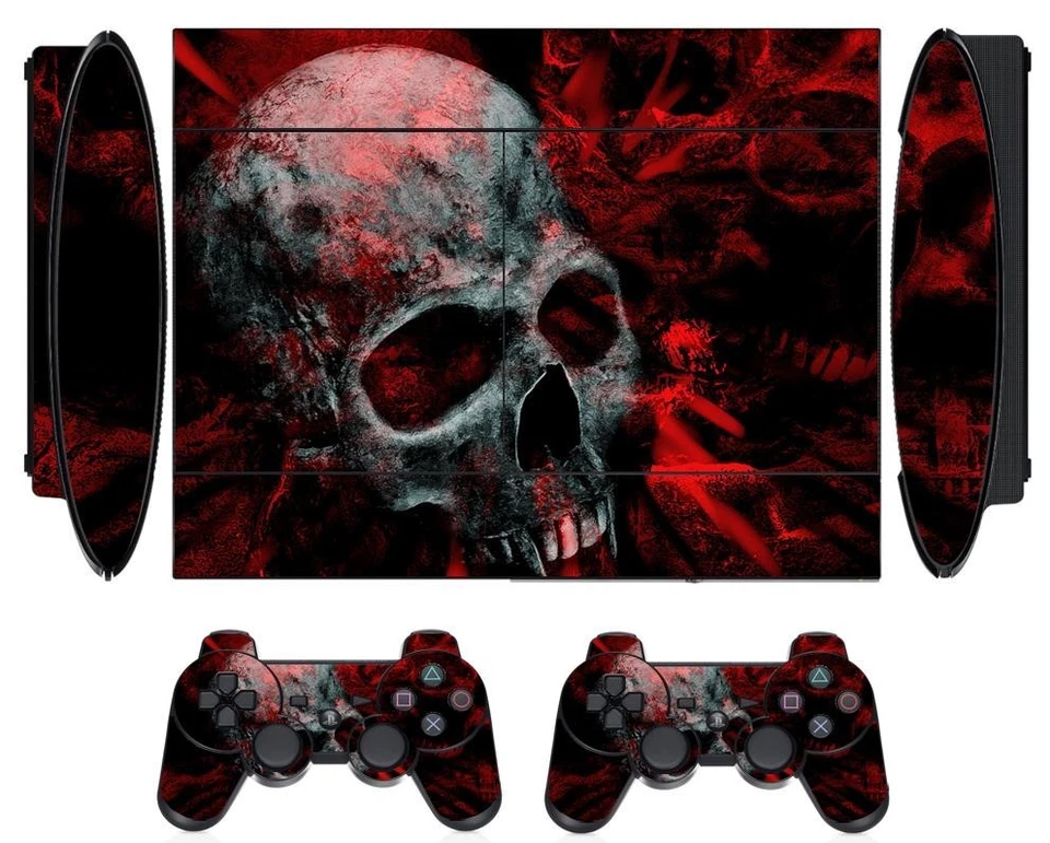 Skull 251 Skin Sticker for PS3 PlayStation 3 Super Slim with 2 controller skins - Image 1 of 1