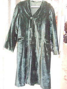 ANTIQUE UZBEK COAT VELVET DAILY WARM CLOTHES 1940-1950 - Picture 1 of 11