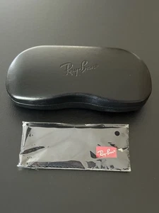 NEW RAY-BAN EYEGLASSES SUNGLASSES BLACK CLAMSHELL CASE - Picture 1 of 3