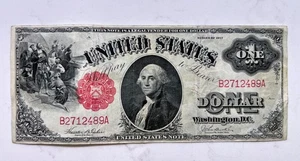 1917 $1 Large Legal Tender United States Note Currency Sawhorse Reverse - Picture 1 of 2