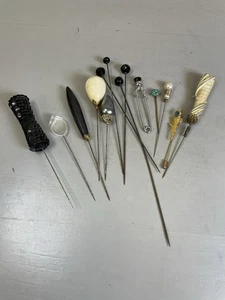 Antique & Vintage Hatpin Collection β Mixed Lot β Mixed Materials & Styles - Picture 1 of 8