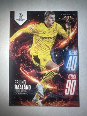 2021-22 Topps Match Attax UEFA Erling Haaland FIRE /500 TYSON BECK Dortmund - Image 1 of 4