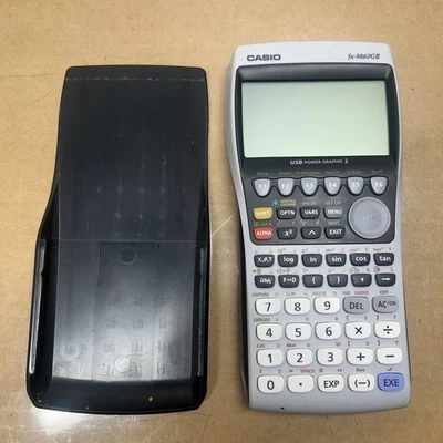 Casio Graphing Calculator FX-9860GII With Cover - Image 1 of 4