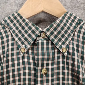 Camisa Deportiva LL Bean Kennebunk Hombres XL Calce Comercial Cazador Verde A Cuadros Abotonada - Imagen 1 de 14