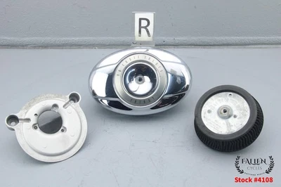 Harley Softail 2010 cubierta de filtro de admisión de filtro de aire + kit de placa negra sólida #4108 Foto 1 de 4