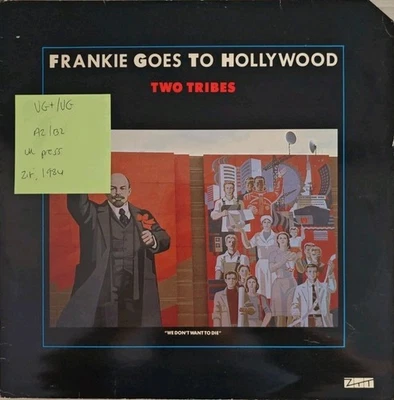 Frankie Goes To Hollywood Two Tribes Vinyl Record VG+/VG 12ZTAS3 1984  — 第 1/2 张图片