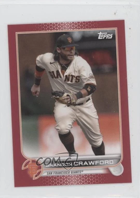 2022 Topps Mini Red /5 Brandon Crawford #117 - Image 1 of 2