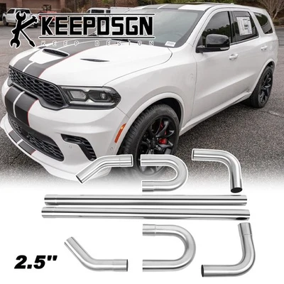 For Dodge Durango Exhaust Pipe Kit 2.5' Stainless Steel Mandrel Bent Slip On DIY Foto 1 de 4