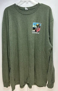 Outer Banks North Carolina Green Long Sleeve T-Shirt 2XL Lighthouse Jeep Dog EUC - Picture 1 of 4