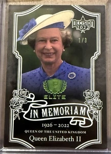 Queen Elizabeth II 2022 Decision Green Foil MEMORIAM #IM25 #'d 1/3 Ssp - Bild 1 von 2