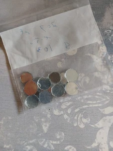 Vintage craft jewelry embroidery textile mosaic supply qty14 11mm shisha mirrors - Picture 1 of 3