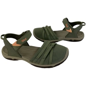 Teva Tirra Women's CT Sandals Closed Toe Hiking Walking Beach Green Used | UK 3 - Picture 1 of 7