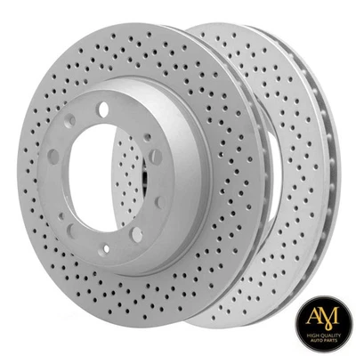 Juego de 2 rotores de freno de disco traseros perforados y ventilados para Porsche 911 98-94 3,6 L; 299 mm Foto 1 de 4