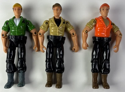 Lot of 3 Vintage Maisto Adventure Wheels 3.75" Figures Construction Worker - Image 1 of 4