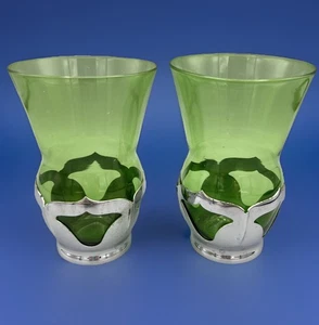 2 Bicchieri Farber Brothers Cromati Artigianali Forrest Vetro Verde 10 oz - Foto 1 di 11