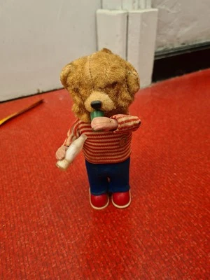 ANCIEN JOUET MECANIQUE AUTOMATE  Max Carl   Ours  Buvant Du Lait, Fonctionne - Photo 1/4