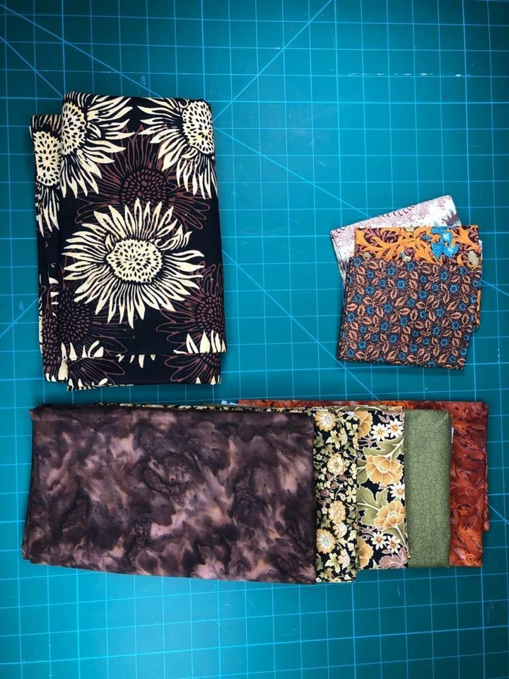 Quilters Project Bundle 7.75 yards Brown Nature Fabric, Moda, St. James RJR - Image 1 of 4