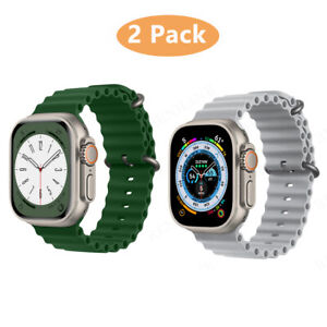 2 Pack Ocean Band Strap For Apple Watch Ultra 8 7 6 5 4 3 2 SE 40/44/41/45/49mm