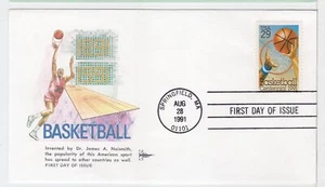 TurtlesTradingPost- Basketball Centennial 1991 FDC #2560 - Gillcraft Cachet - Picture 1 of 1
